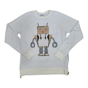 Lauren Moshi LES FASHION ROBOT Women's Small Sweatshirt Sweater USA Made $163